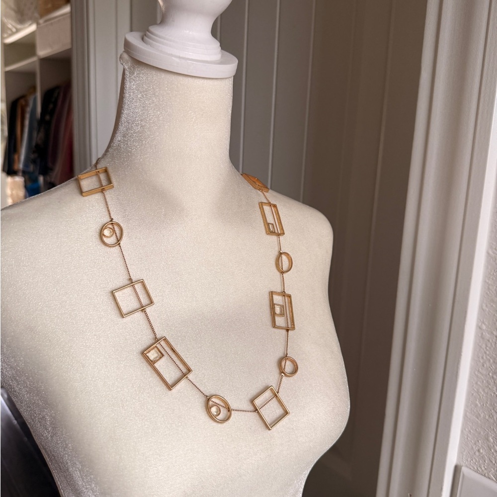 MarlaWynne Gold Geometric Necklace New